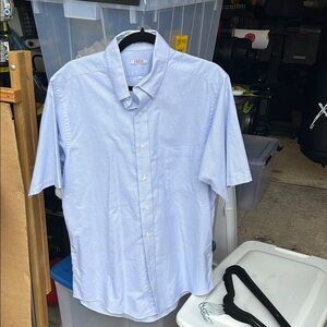Izod Blue Casual Button Down Shirt